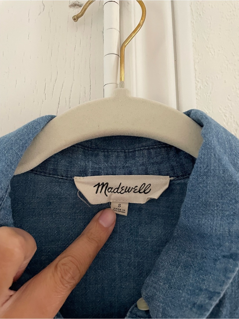 Madewell Central Ruffle-Sleeve linen cotton blend button down shirt, size small - Picture 5 of 7
